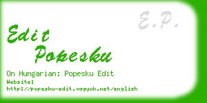 edit popesku business card